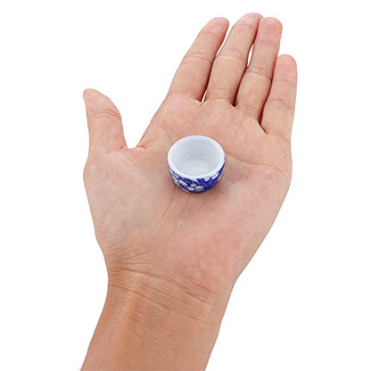 DQITJ 9 Pcs Spider Micro Ceramic Water Bowl, Hermit Crab Mini Dish for Spider Tarantula Hermit Crab Millipede Tiny Reptile