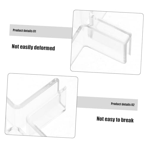 Cabilock 10Pcs Glass Fixation Clips for Aquariums Transparent Plastic Joining Bracket for Easy Installation Organization of Fish Tanks Suitable for Various Dimensions