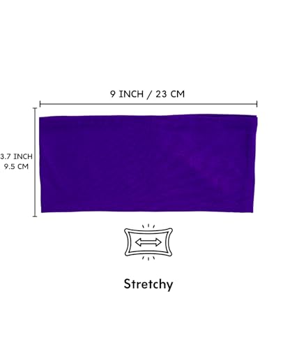 Prien Women Cotton Hijab Cap, Stretchy Head Cover, Pre-Sewn Inner Muslim Scarf Undercap, Non Slip Headband for Daily Wear - color: Purple