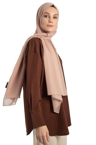 Chiffon Hijab Scarf For Women - Made in Turkiye - color: Foundation