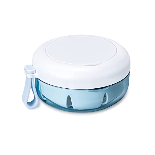 Denture cup, Definitely No-Leak Denture Bath Box for Traveling Perfectly, Denture Cup with Strainer & Mirror(White) - color: White