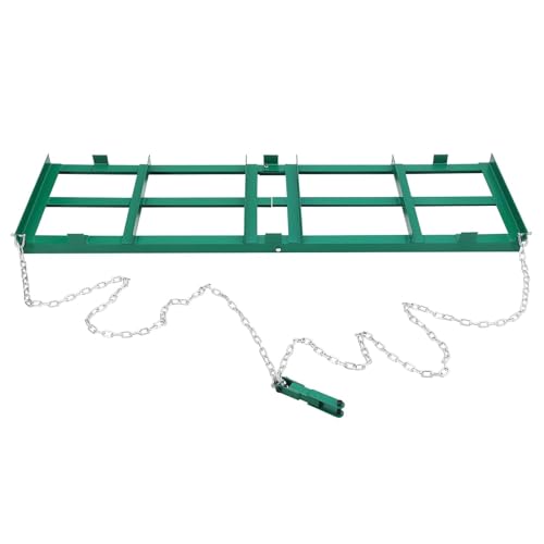 Garvee Driveway Drag Harrow 4 FT Width, Heavy-Duty Tow Behind Drag Harrow,Grader Landscape Power Rake for ATV, UTV, Tractor, Mower, Tow Behind Yard Lawn Leveling Tool with 6 FT Chain，Green | Grader Landscape Power Rake for ATV, UTV, Tractor, Mower, Tow Be