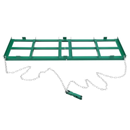 Garvee Driveway Drag Harrow 4 FT Width, Heavy-Duty Tow Behind Drag Harrow,Grader Landscape Power Rake for ATV, UTV, Tractor, Mower, Tow Behind Yard Lawn Leveling Tool with 6 FT Chain，Green | Grader Landscape Power Rake for ATV, UTV, Tractor, Mower, Tow Be