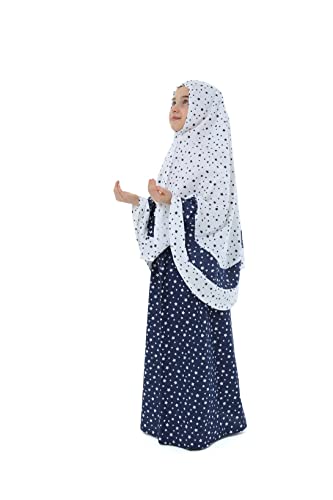 무슬림 아동용 여아용 기도 드레스 이슬람 의류 - size: 10-11 Years