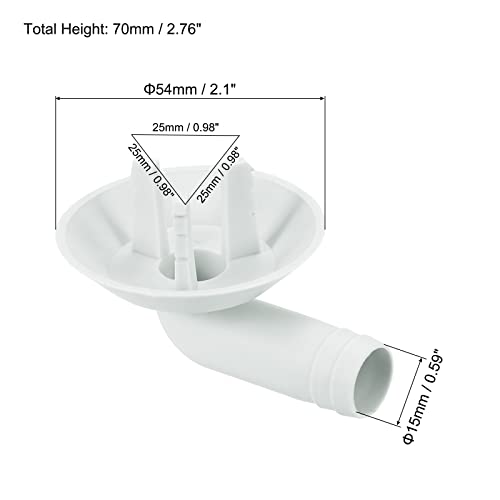 MECCANIXITY Air Conditioner Drain Hose Connector 25mm Tube Elbow Fitting Replacement Part Accessories for Mini-Split Window AC, Grey Pack of 3