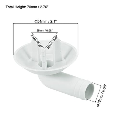 MECCANIXITY Air Conditioner Drain Hose Connector 25mm Tube Elbow Fitting Replacement Part Accessories for Mini-Split Window AC, Grey Pack of 3