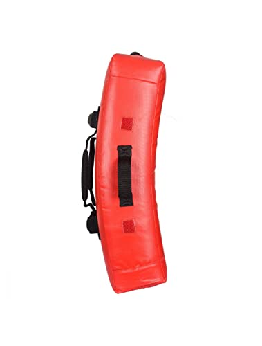 Kicking Shield Curved Muay Thai Strike Pad for Boxing, MMA Taekwondo Karate, Ideal for Martial Arts Suitable for Football, Basketball, Hokey, Lacrosse 28″x15″ - color: Red