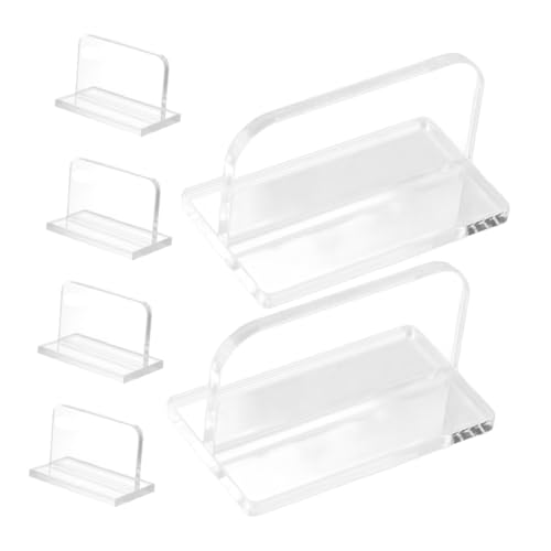 6pcs Aquarium Lid Handle Clear Acrylic Grip for Fish Tank Covers Replacement Parts for Aquariums Stable and Easy Installation and Reusable Fish Tank Supplies