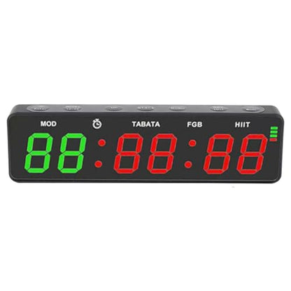 Remote Control Workout Timer, Gym Interval Training Timer, 12 24H Display Countdown Stopwatch with Remote, Ideal for Home Gym Boxing & Fitness