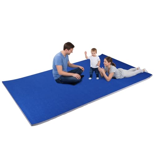 Indoor Gymnastics Track Exercise Mat 118.11x70.87x1.57inch Sturdy Folding Gymnastics Mat with Grippy Surface for Home Yoga Fitness Pilates Martial Art