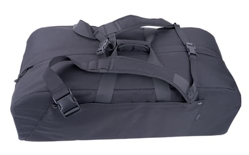 85L Military-Style Duffle Backpack, Rigid Panels | 85L 600D military-style duffle with rigid bottom and side panels for deployment, camping, hunting, road trips, and go-bags - color: Black