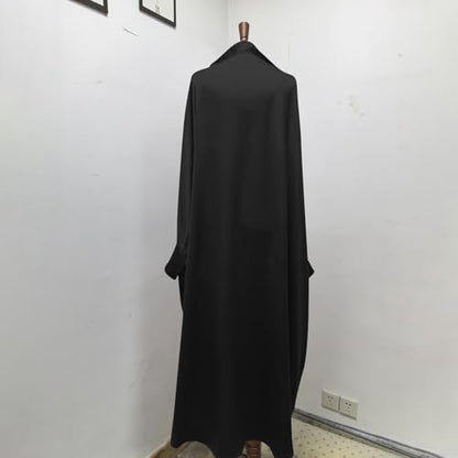 Lmdudan Girls Muslim Dress Hood Long Sleeve Prayer Dresses Robe Dubai Abaya 2026 Ramadan Kaftan Dress Kids 6-13 Years - color: Black, size: 8-9 Years