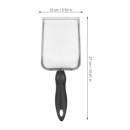 Reptile Sand Substrate Scoop Stainless Steel Litter Cleaner Shovel for Tortoise and Lizard Terrarium Maintenance