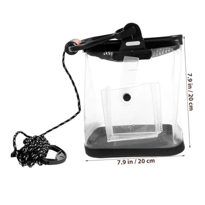 LIOOBO Thickened Transparent Fish Bucket Outdoor Folding Fishing Bucket Live Fish Carrier Lightweight Eva Barrel Easy to Store