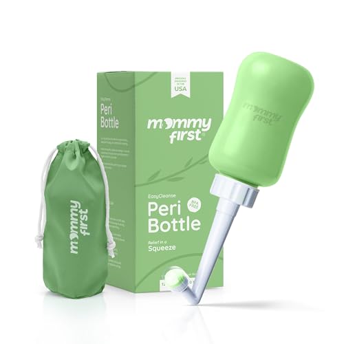 Mommy First® Peri Bottle for Postpartum Care | Upside Down Bottle for Perineal Cleansing and Recovery | Portable Bidet | Postpartum Essential | Green 12.2 OZ - color: Green