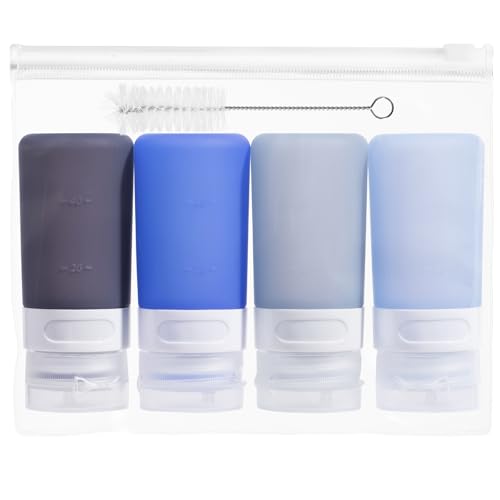 MICEBAY 2 oz Condiment Squeeze Bottles, Leakproof Salad Dressing Container - color: Blue, size: 2 OZ