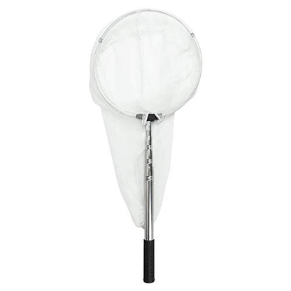 RESTCLOUD Insect and Butterfly Net with 12" Ring, 24" Net Depth, Handle Extends to 59 Inches - size: 12" Ring, 38" Strong Stainless Handle