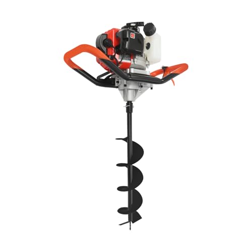 Auger Post Hole Digger, Gas Powered Earth Post Hole Digger Post Holes Earth Digger Petrol Drill Borer Bulb Planting Drill Fence Hole Maker Machine (52CC 2.3HP 1.7KW(EPA-Certified)) - size: 52CC 2.3HP 1.7KW(EPA-certified)