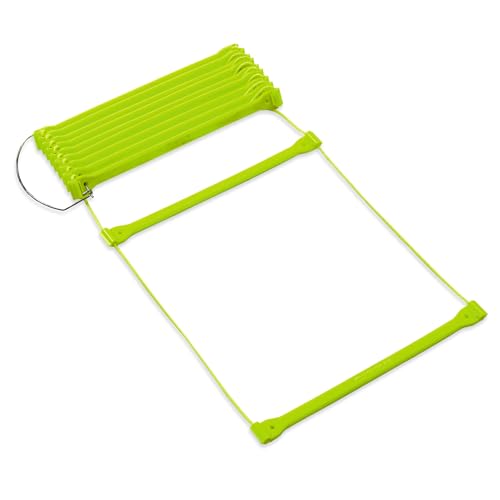 QUICKPLAY Agility Ladder - Adjustable Speed & Footwork Trainer | Flat anti-trip rungs, Change spacing per drill, Sprint & coordination work, Carry bag, Turf, grass or gym, All levels