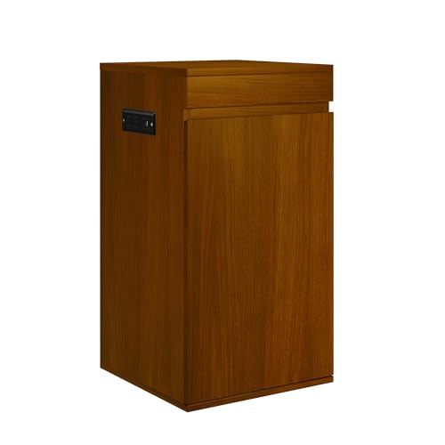 Merax 10-15 Gallon Fish Tank Stand with Storage Cabinet, Aquarium Stand with Power Outlets, Small Terrarium Stand Cabinet with Adjustable Shelves