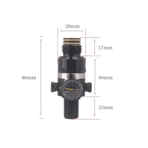 1pc Gas Cylinder Refill Rotatable Pressure Regulator Air Tank Soft Connector Adapter Valve for CO2 Diving Aquarium Accesories(Output 450psi 18UNF) - size: Output 450psi 18UNF