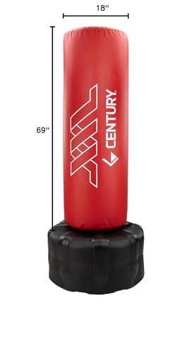 Century Wavemaster XXL | Freestanding Punching Bag with Base | Heavy Bag Boxing Martial Arts Kickboxing Bag | Optimal Strength and Cardio Training Bag - color: Red