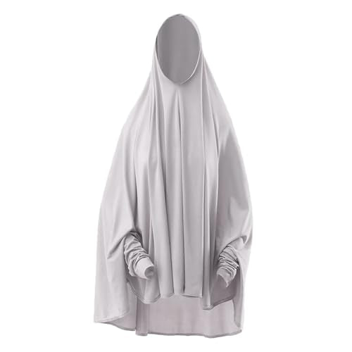 Women's Muslim One-Piece Prayer Dress Abaya Kaftan Hijab Full Length Dress for Hajj, Eid, Home, Prayer