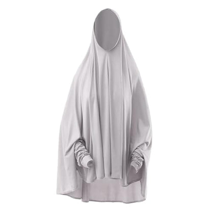 Women's Muslim One-Piece Prayer Dress Abaya Kaftan Hijab Full Length Dress for Hajj, Eid, Home, Prayer