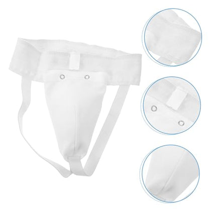 GALPADA Wear-Resistant Breathable Groin Protector Guard for Men Professional Crotch Guard for Boxing Combat Sports and Daily Exercise Comfortable Anti-Friction Design in White