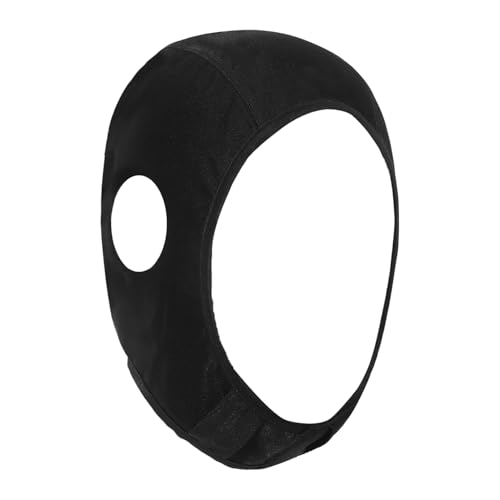 iiniim Wrestling Hair Cover Cap Grappling Hair Cap Black Full Cover Wrestling Headgear with Chin and Open Ears for Judo - color: Black