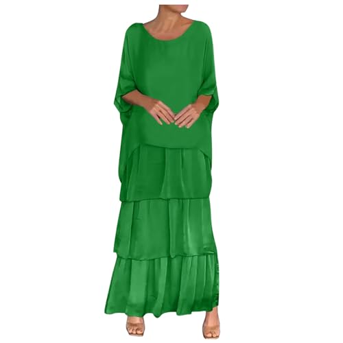 Prayer Clothes for Muslim Women One-Piece Long Sleeve Islamic Prayer Dress O Neck Slim Fit Maxi Dress Dress - color: Green, size: Small