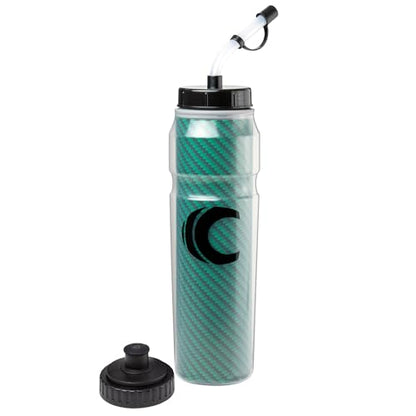 Cannon Sports 28oz Insulated Squeeze Water Bottle with Straw, Leak Proof Lids, 2 lids (Straw and Squeeze), Double Wall Insulation, Wide Mouth, BPA-Free (Green) - color: Green