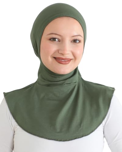 Prien Sport Hijab For Women, Muslim Head Scarf, Flexible Turban Girls, Chic Islamic Wear For Gym, Neck Collar Bonnet Viscose - color: Khaki
