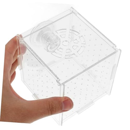 VICASKY Acrylic Fish Breeding Box Isolation Tank for Small Fish and Shrimp Aquarium Hatchery Incubator Cups Compact and Versatile Divider for Optimal Breeding Environment