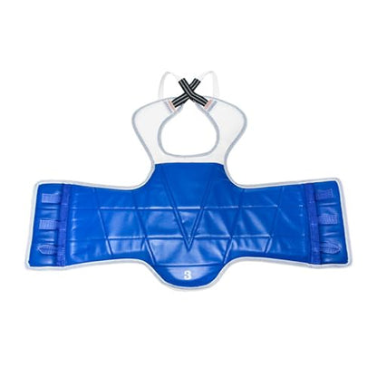Taekwondo Chest Guard Breathable Polyester Adjustable Fit Training Gear Leather Taekwondo Protectors Perfect for Adults PU Martials Art Chest Guard Adjustable - size: X-Large