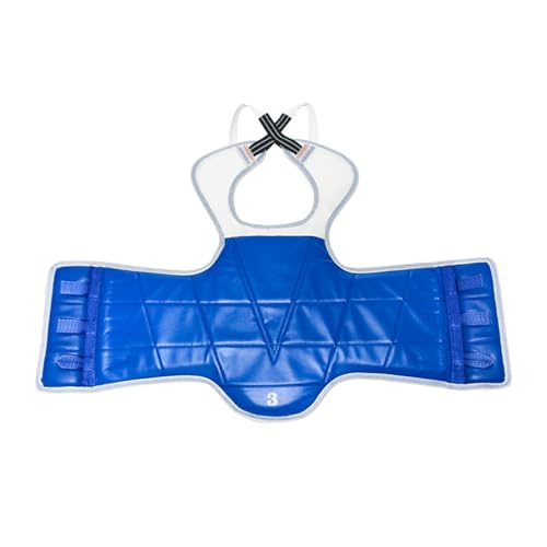 Taekwondo Chest Guard Breathable Polyester Adjustable Fit Training Gear Leather Taekwondo Protectors Perfect for Adults PU Martials Art Chest Guard Adjustable - size: Medium