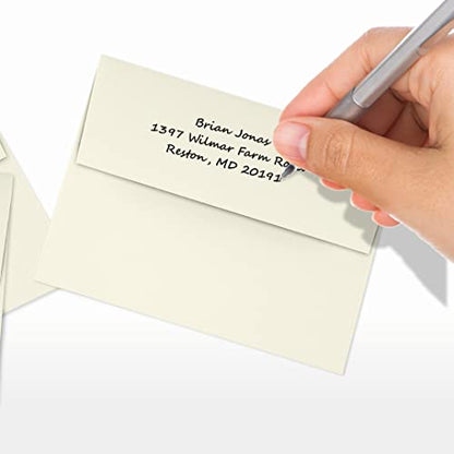 LUXPaper A2 Invitation Envelopes (4 3/8 x 5 3/4) - 70lb. Classic Crest Natural White (250 Qty.) | Perfect for Invitations, Announcements, Sending Cards, RSVP Cards | 4870-70NW-250 - color: 70lb. Classic Crest Natural White, size: 250 Qty.