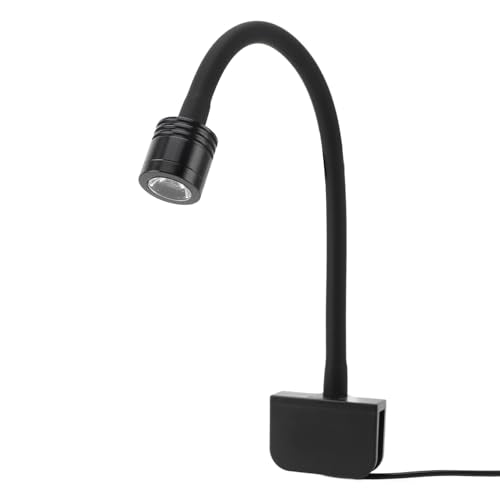 Omabeta LED Aquarium Clamp/Holder On Light for 3-6 Gallon Fish Tank, Adjustable Clamp Lamp for Plants and Fish, USB Power Supply, Aluminum Alloy + Silicone Soft Tube (White Light) - size: White Light