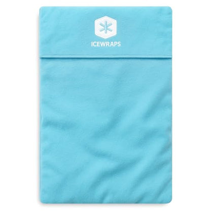 ICEWRAPS Fabric Cover for 10 x 14 Clay Pack, Reusable Ice Pack Cover - Blue | Oversize Clay Pack - Soft Reusable ice pack cover, Durable ice pack holder, Custom-Fit Sleeve, Machine Washable, Lightweight - size: 10”x14”, style: Fabric Cover Only
