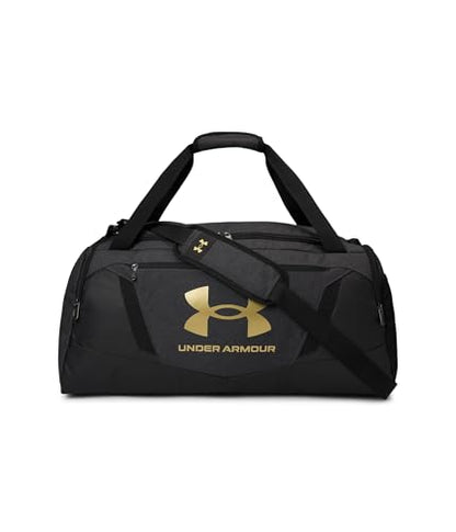 Under Armour Undeniable 5.0 Duffle - color: Black Medium Heather (002)/Metallic Gold, size: Small (40L)
