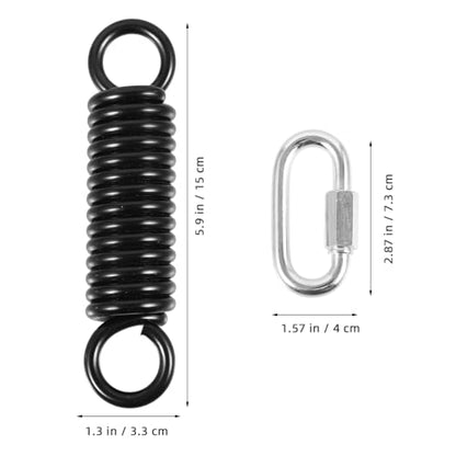 YARNOW Heavy Duty Swing Chair Spring Set 1 Set of Metal Swing Spring Kit Hanging Rings for Porch Hammock Chairs and Punching Bags