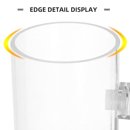 TEHAUX Fish Feeder Ring with Suction Cup Acrylic Shrimp Feeding Rack for Aquarium Tank Freshwater and Saltwater Fish Feeding Tool Vacation Feeder Station