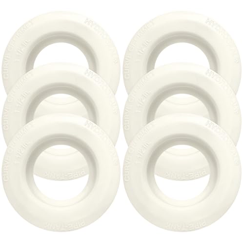 1 1/2" HYDROSEAL (6 pack) SIAMSEAL Flexible Tank Adapter For 1 1/2 inch PVC Pipe, Pipe-Tank Connector, Curve grommet,Heat UV &Chemical resistance, longer service life. RDWC - size: 1 1/2 inches-6Pcs