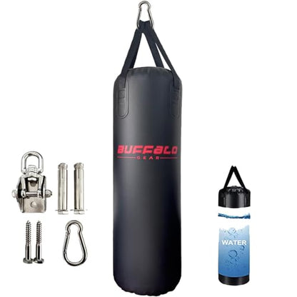 Buffalo Gear Heavy Water Punching Bag, 225LB 165LB 86LB Adjustable Training Punching Bag for Kickboxing Boxing Gym Home Training for Youths Kids - size: Large-225lb