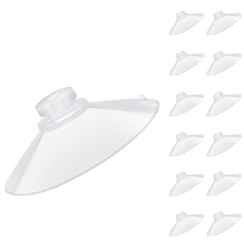 12 Pieces 2.2 inch Large Clear Suction Cups for Glass, Thick Without Hooks Without Holes, Professional Heavy Duty Sucker for Home Organization Window Decoration Bathroom Kitchen Bird Feeder - size: 2.2"+no-hooks"