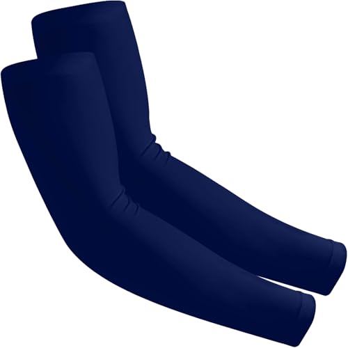 Arm Sleeves for Men and Women Compression UV Sun Protection Tattoo Cover Up Baseball Basketball Football Golf Running - color: Blue
