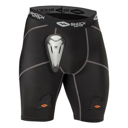 Shock Doctor Youth Hockey Compression Short with BioFlex Cup Included for Youth Boy's - size: X-Small