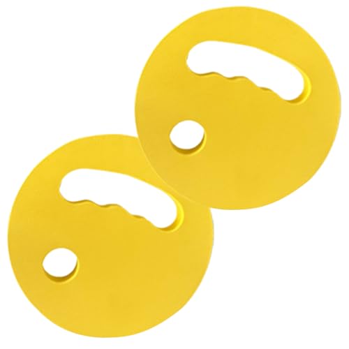 Water Exercise Discs,EVA Foam Floating Aqua Training Disc,Grip Swimming Pool Fitness Discs for Swimming Beginner - color: Yellow