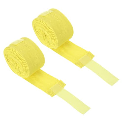 PATIKIL Boxing Hand Wraps, Elastic Boxing Wraps Cotton Fist Mitts Wrist Straps Protection for Muay Thai Martial Art - color: Yellow, size: 197 inch