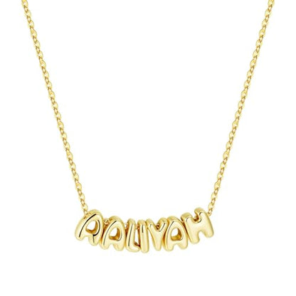 M MOOHAM Mothers Day Gifts - Custom Name Necklace 14K Gold Plated Necklace Personalized Monogram Pendant Name Necklaces for Women Trendy Jewelry Gifts for Women Mom Her Birthday Gifts - style: Aaliyah